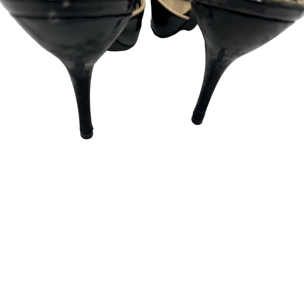 FIONI BLACK PATENT LEATHER HEELS SIZE 10M - Picture 7 of 11